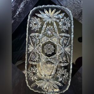 Anchor Hocking Early American “Star of David” Prescut 12” Rectangle Bread Tray